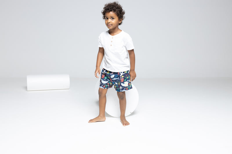 Marine Life Swim Shorts - Boys