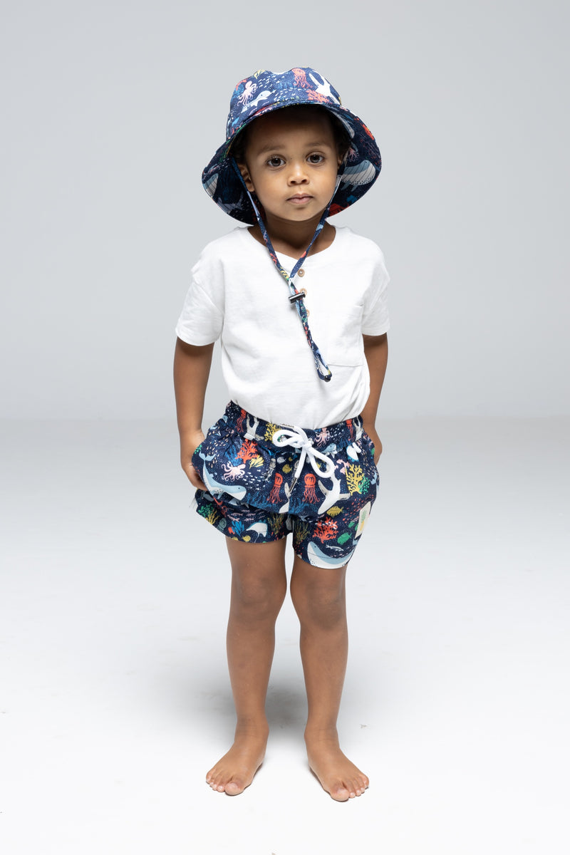 Marine Life Swim Shorts - Boys