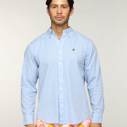 Long Sleeve Cotton Button Up Shirt - Gingham