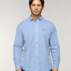 Long Sleeve Cotton Button Up Shirt - Gingham