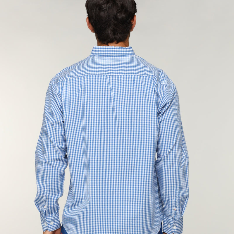 Long Sleeve Cotton Button Up Shirt - Gingham