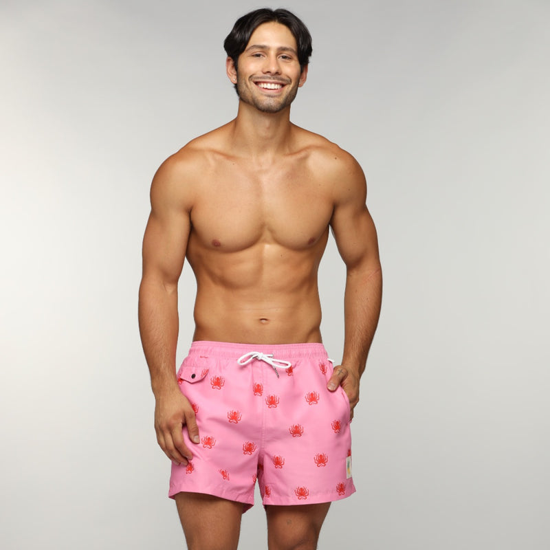 Octopus Swim Shorts - Pink