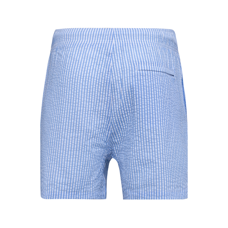 Pink Seersucker Swim Shorts