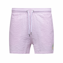 Pink Seersucker Swim Shorts