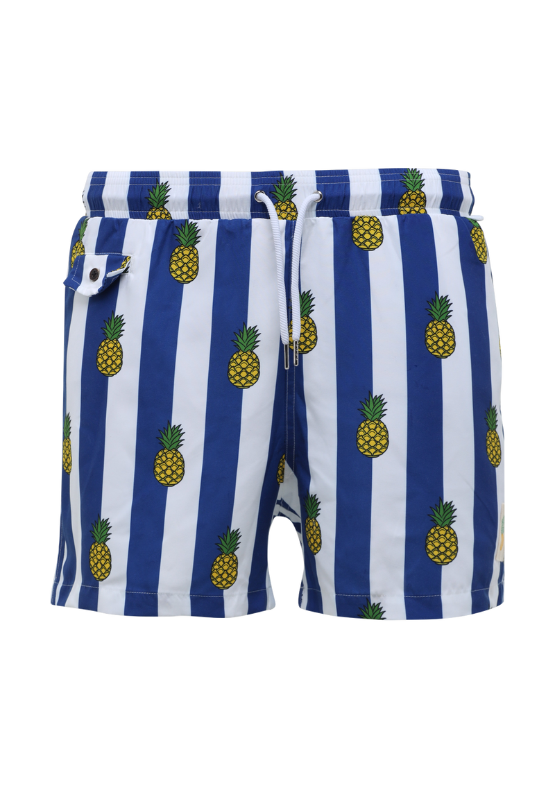 Pineapple Stripe Swim Shorts